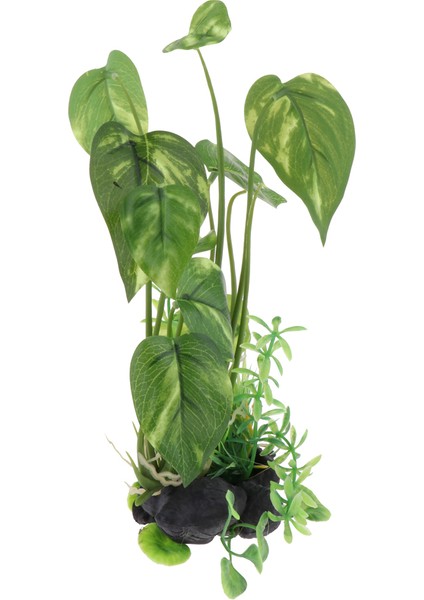 Akvaryum Teraryum Sürüngen Tankı Peyzaj Süslemeleri Için Yapay Bitki 22 cm (Yurt Dışından)
