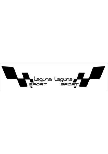 Renault Laguna Sport Bayraklı Sticker Seti 2 Adet V1