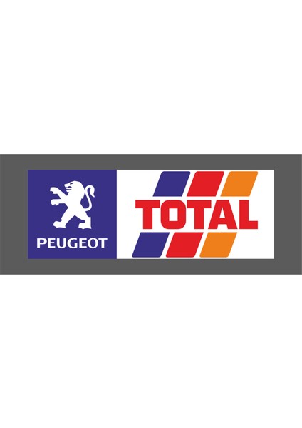 Peugeot Total Sticker 2 Adet Araba Stickeri