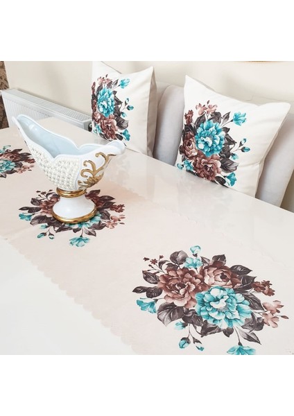 Çiçekli Desen Baskılı 3'lü Kombin Set