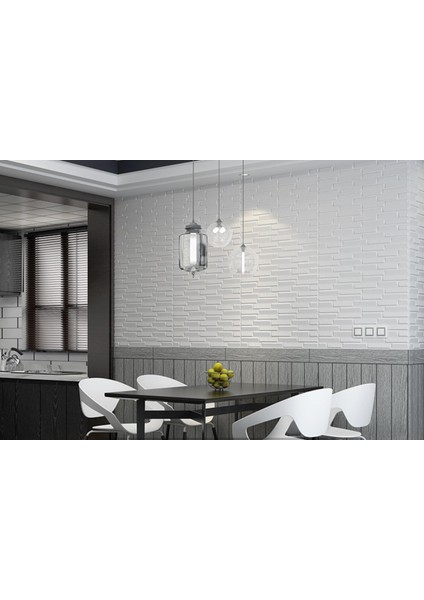 Kendinden Yapışkanlı Beyaz Opak Duvar Paneli Kağıdı 70X38 cm NW55 fiyatları