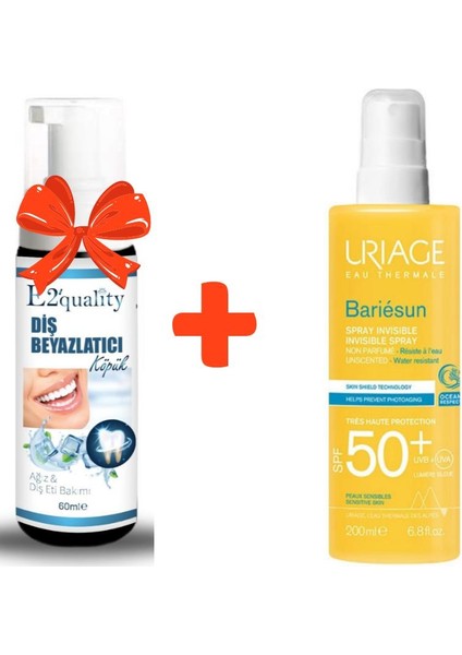 E2'quality Diş Köpüğü + Urıage Bariesun Invisible Spray Unscented Spf 50 200 ml