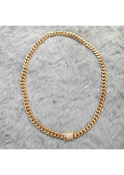 Taşlı Gold 60 Cm. 10 Mm. Erkek Bayan Çelik Zincir ES50SR fiyatları