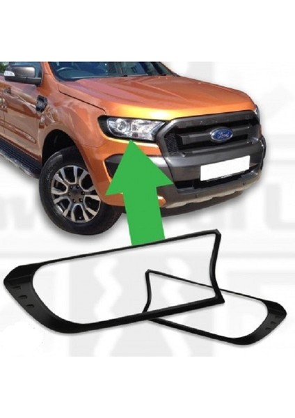 Ford Ranger T7 2015-2019 Far Cercevesi Siyah