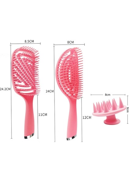 3'ü 1 Plastik Kıvırcık Saç Salon Tarak Seti Içi Boş Masaj Tarak (Mavi) (Yurt Dışından) modelleri