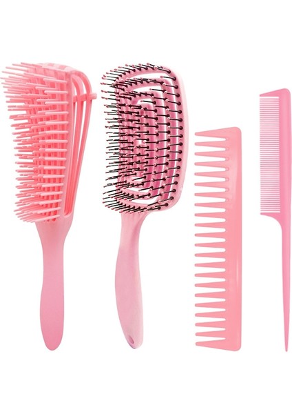 Kuaför Tarak Seti (4 Adet/set Pembe) (Yurt Dışından)