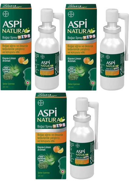 Kayısı & Limon Boğaz Spreyi 20 ml 3 Adet