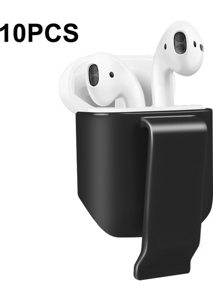 10 Pcs Taşınabilir Kulaklık Bel Asma Koruyucu Kapak Siyah