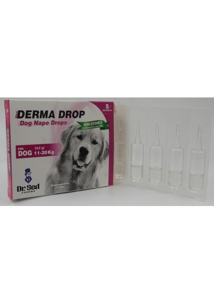 Maxi Derma Köpek Ensedamlası 11-20 kg 5'li Damla Paketi 5 x 2 gr