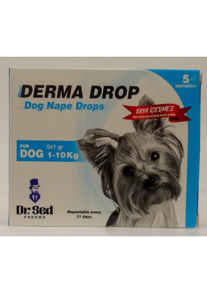 Dr. Sed Maxi Derma Köpek Ensedamlası 1-10 kg 5'li Damla Paketi 5 x 2 gr