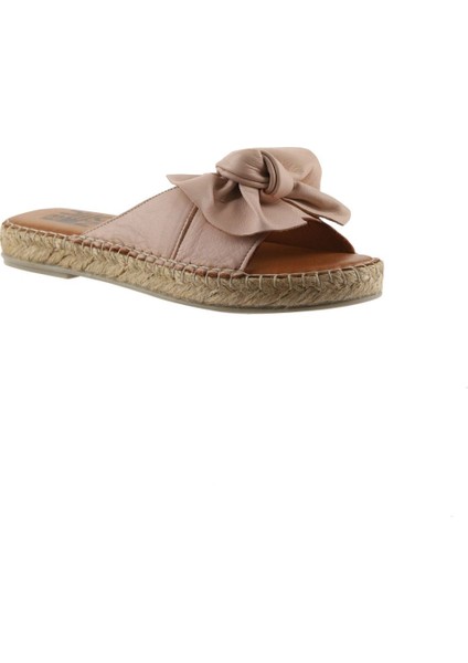 Pembe Deri Kadın Düz Terlik fiyatları