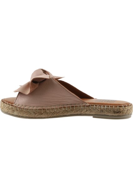 Pembe Deri Kadın Düz Terlik modelleri