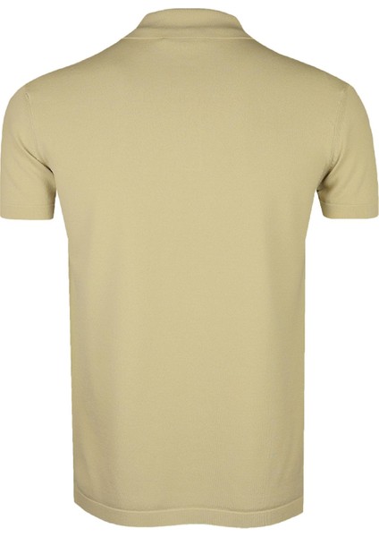 Basic Kum Beji Polo Triko Tişört