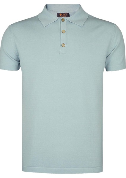 Basic Ether Mavi Polo Triko Tişört