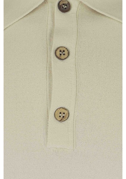 Basic Açık Bej Polo Triko Tişört