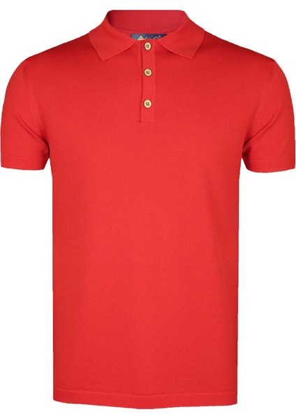 Basic Kırmızı Polo Triko Tişört