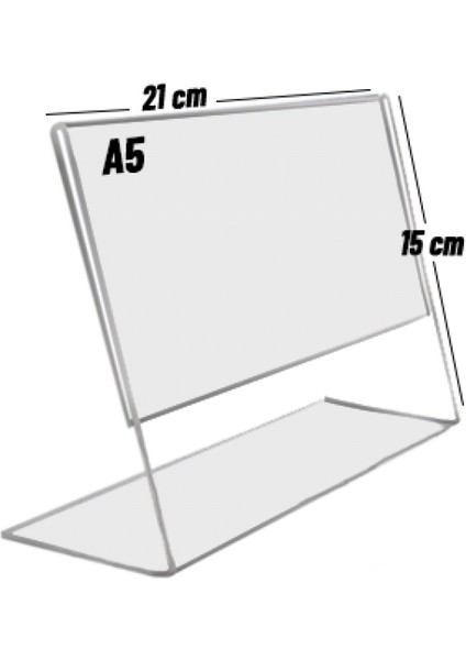 A5 L Tipi Yatay Pleklsi Föylük 20 Adet Broşürlük Etiketlik