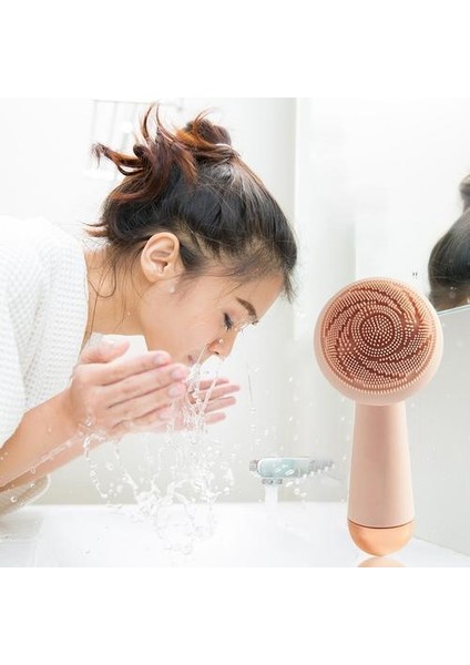 Elektrikli Yüz Güzellik Temizleyici Masaj Fırçası Su Geçirmez Silikon Yüz Güvenli Cilt Dostu Yumuşak Silikon Kıllar Scrubber | Elektrikli Yüz Temizleme Cihazları (Yurt Dışından)
