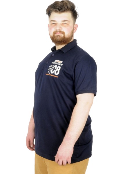 Büyük Beden T-Shirt Polo Skipper Crew 22341 Lacivert