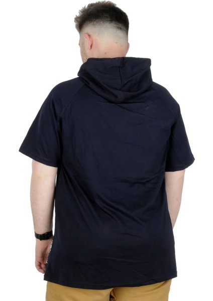 Büyük Beden T-Shirt Kapşonlu Barcode 22178 Lacivert fiyatları