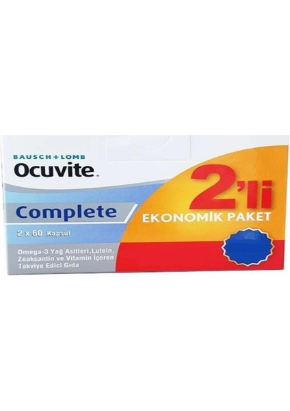 Complete Takviye Edici Gıda 2'li Ekonomik Paket 2X60 Kapsül