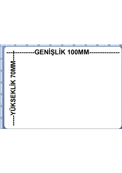 100MM x 70MM Kuşe Etiket fiyatları