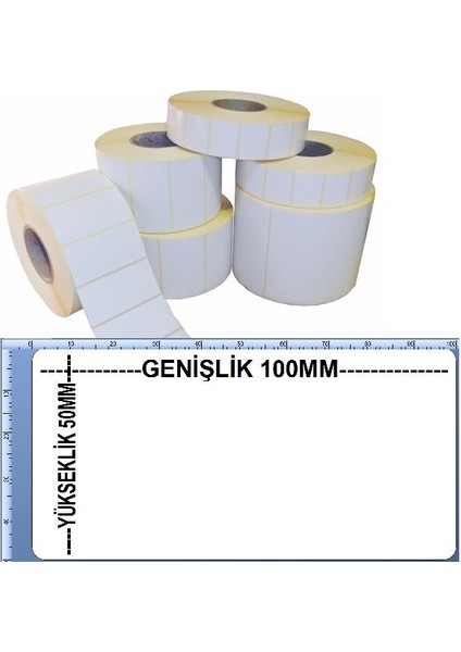 100MM x 50MM Kuşe Etiket