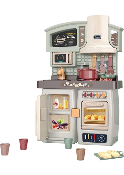 Çocuk Mutfak Playset Eğitim Oyuncakları Yemek Doğum Green Için Gerçekçi Oyuncaklar