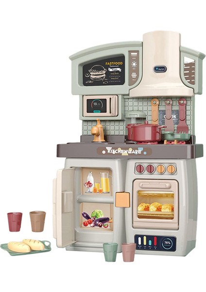 Çocuk Mutfak Playset Eğitim Oyuncakları Yemek Doğum Green Için Gerçekçi Oyuncaklar