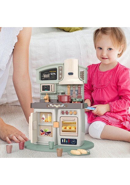 Çocuk Mutfak Playset Eğitim Oyuncakları Yemek Doğum Green Için Gerçekçi Oyuncaklar
