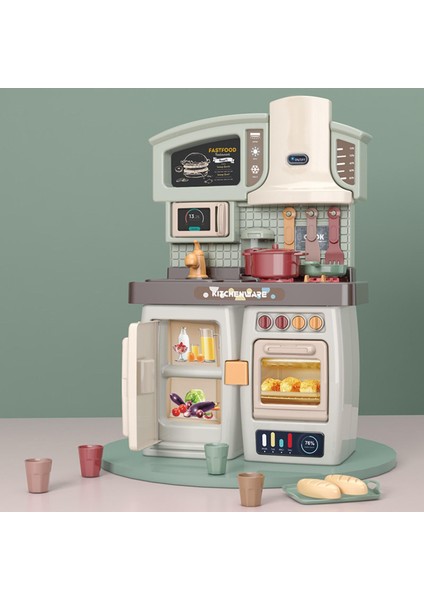 Çocuk Mutfak Playset Eğitim Oyuncakları Yemek Doğum Green Için Gerçekçi Oyuncaklar