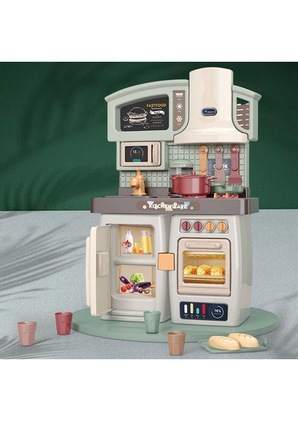 Çocuk Mutfak Playset Eğitim Oyuncakları Yemek Doğum Green Için Gerçekçi Oyuncaklar