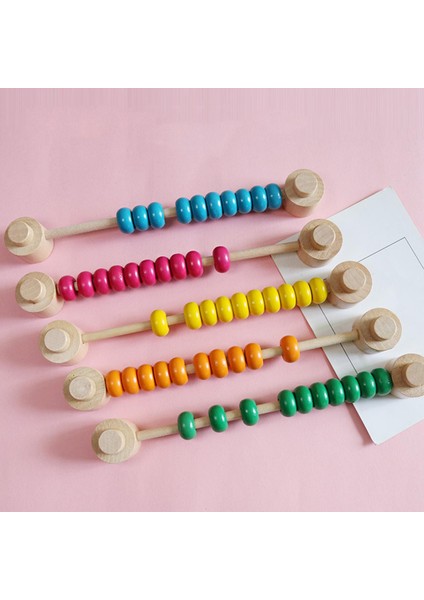 Çocuk Kids Saatli Oyuncaklar Okul Öncesi Bebek Meşgul Kurulu ve Abacus Boncuklar Şampanya