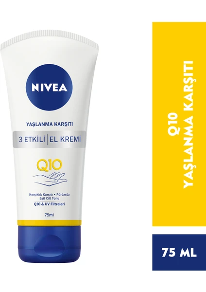 NIVEA Q10  3 Etkili El Kremi 75ml; Yoğun Nemlendirici