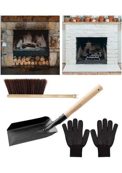 Şömine Araçları Kömür Kürek Hearth Fırça Seti (Yurt Dışından)
