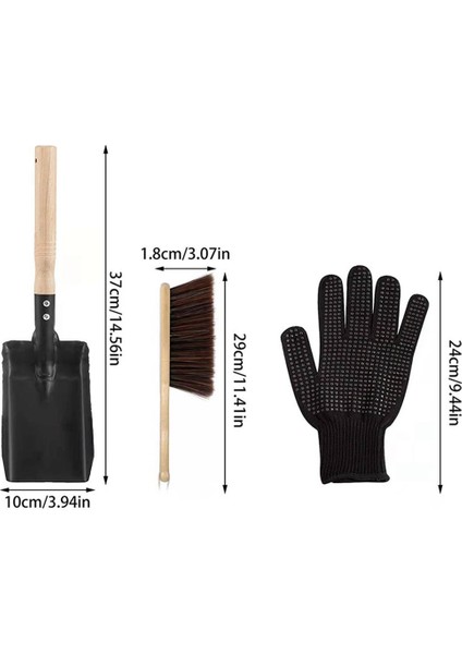 Şömine Araçları Kömür Kürek Hearth Fırça Seti (Yurt Dışından)