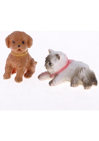 6pcs Minyatür Pet Puppy Figürleri Reçine Craft- 1/12 Dollhouse(Yurt Dışından)