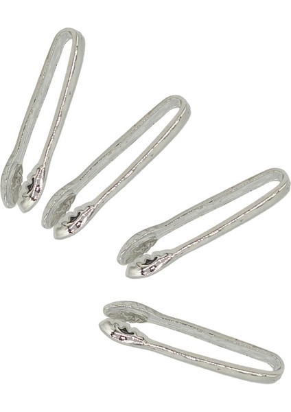 El Yapımı 4pcs Minyatür Metal Maşa Gıda Klipsi 1/12 Bolhouse Tencere Araçları Odası