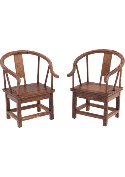 1/6 Bebek Evi Peri Bahçesi Aksesuar Için Antik Çin Çay Masa Koltuk Kiti