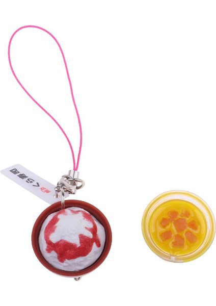 2pcs 1: 6 Dolyhouse Minyatürler Gıda Seti Meyve Suyu Dondurma Anahtar Zincirleri