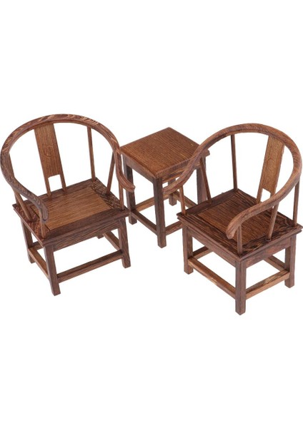 1/6 Bebek Evi Peri Bahçesi Aksesuar Için Antik Çin Çay Masa Koltuk Kiti