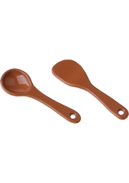 2pcs 1:12 Dollhouse Minyatür Modern Mutfak Diy Yapımı Aksesuar Spatula &