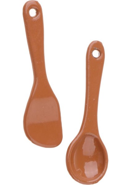 2pcs 1:12 Dollhouse Minyatür Modern Mutfak Diy Yapımı Aksesuar Spatula &