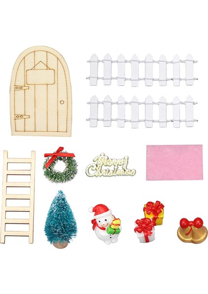 Bebek Evi Minyatür Kit Minyatür Sahne Noel Dekorasyonu Için Süsler