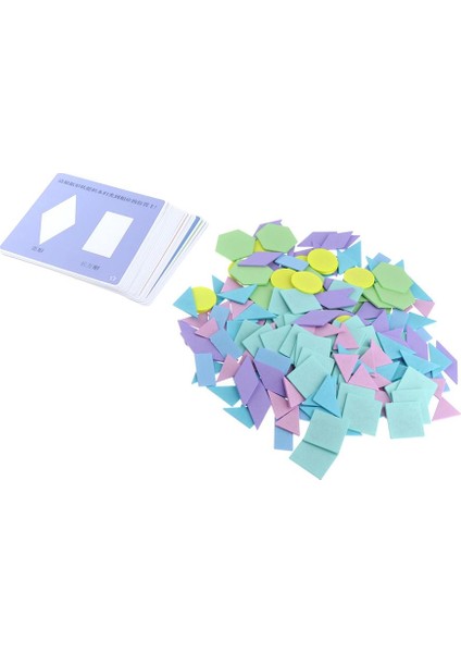 190 Pcs Ahşap Desen Blokları Set Geometrik Manipülatif Şekil Bulmaca - Erken Eğitim Montessori Tanram Oyuncaklar Çocuklar Için Gid Hediyesi modelleri