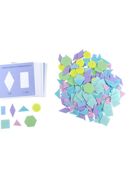 190 Pcs Ahşap Desen Blokları Set Geometrik Manipülatif Şekil Bulmaca - Erken Eğitim Montessori Tanram Oyuncaklar Çocuklar Için Gid Hediyesi fırsatları