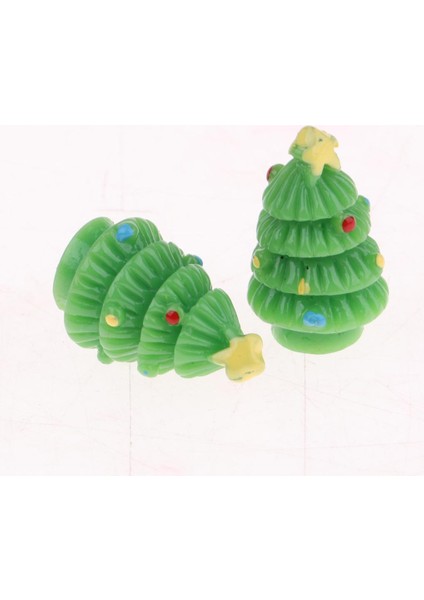 20 Adet Ahşap Tabanlı Minyatür Noel Ağacı, 2 cm Yükseklik Mini Noel Ağacı Modeli