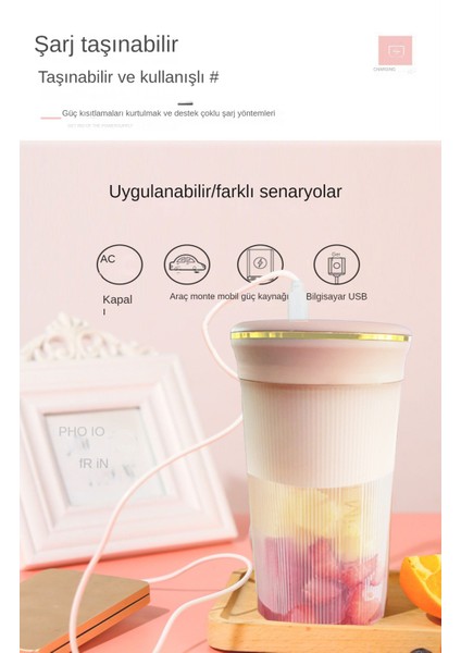 Açık Küçük Taşınabilir Elektrikli Meyve Suyu Şişesi (Yurt Dışından) modelleri