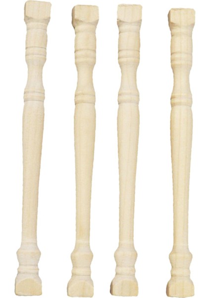 4x 1/12 Dollhouse Ahşap Korkuluk Roma Dıy Projeleri Için Balçeler Miller