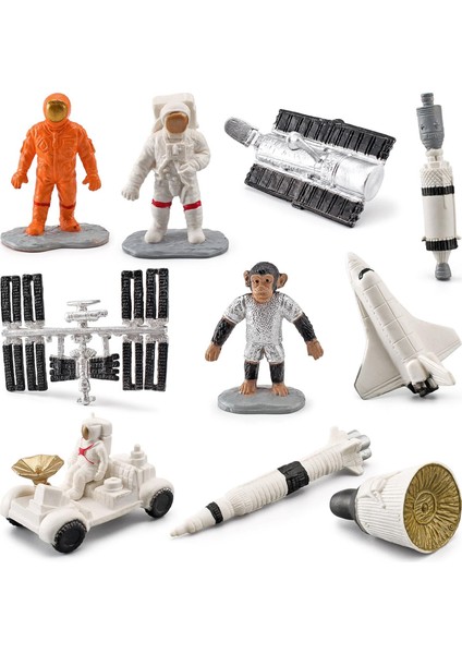 10X Yaratıcı Astronot Heykel Heykeli Mini Küçük Uzay Araç Figürleri Oyuncaklar